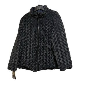 HALITECH PUFFER REVERSIBLE JACKET FAUX FUR WOMENS WATER RESISTANT BLUE/GRAY  2X